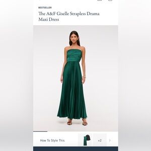 NWT Abercrombie and Fitch Giselle Strapless Maxi Dress